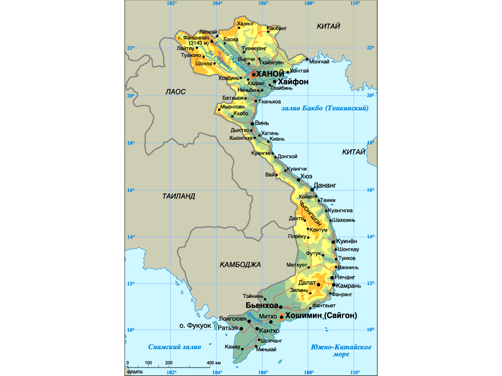 Подробная карта вьетнама на русском языке. Физическая карта Вьетнама. Социалистическая Республика Вьетнам на карте. Вьетнам на политической карте. Географическая карта Вьетнама.