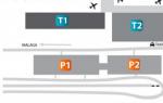 Malagai repülőterek Malagai repülőtér orosz nyelvű térképe