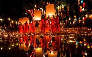 Фестиваль небесных фонариков в таиланде