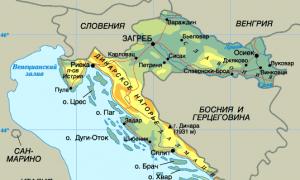 Detailed map of Croatia in Russian Croatia coast map in Russian