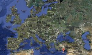 De beste feriebyene på Kypros på kartet, på russisk