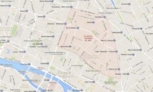 Párizs városnéző térképe